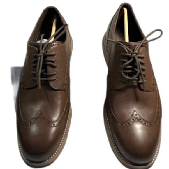 Cole Haan Men\'s Original Grand Shortwing Brown Leather Oxfords SZ 10 NEW